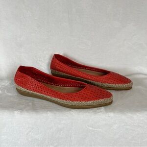 The Flexx Torri Red Pointed Toe Ballet Flat Espadrille Women’s 9.5